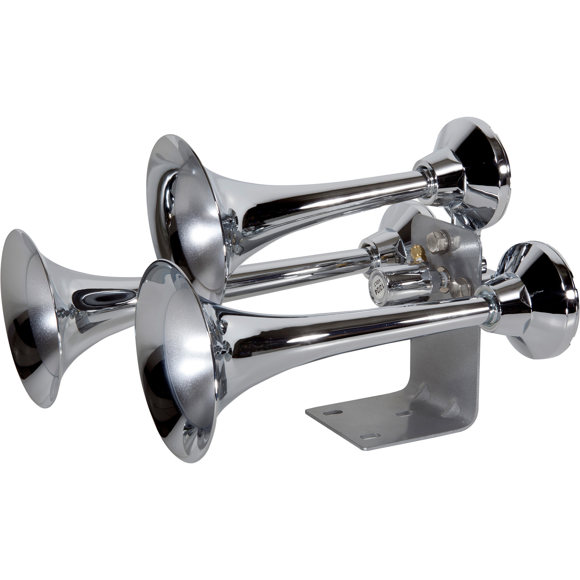 Roadmaster Mountable Train Sounding Air Horn, 128 Decibels, Chrome, Model# 5000E